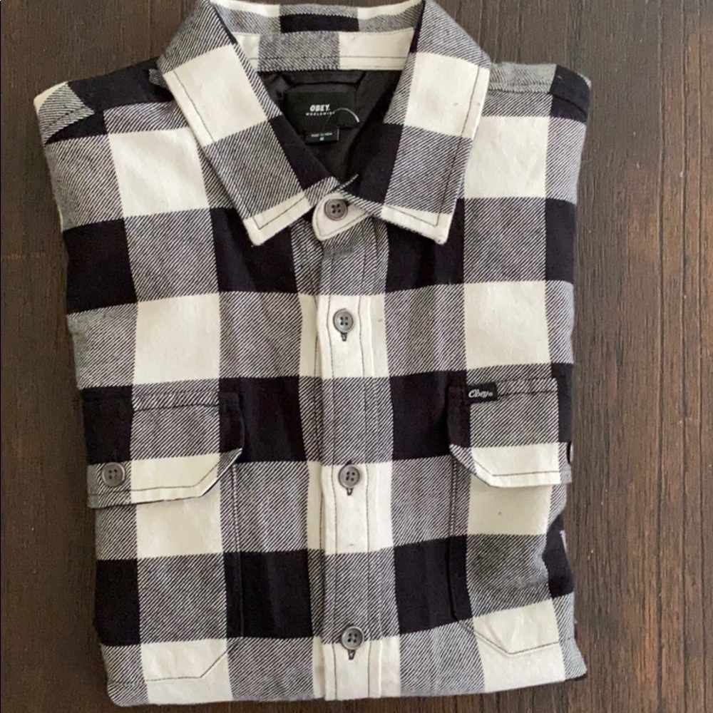 NWOT Obey Flannel shirt Jacket.